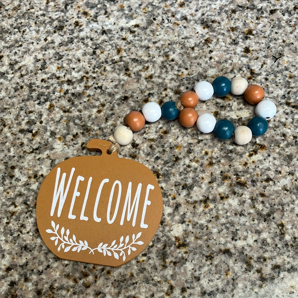 Charmed harvest fall hanging pumpkin decoration